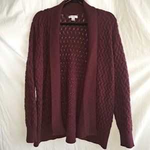 Croft & Barrow, Kohl's, Burgundy, XL, Cardigan, Long Sleeve